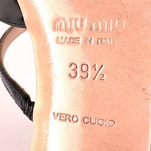 MIU MIU Black Patent Mary Jane - Size 39.5 - Picture 8 of 12